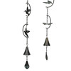 Set of 2 Metal Rustic Hummingbird & Butterfly Wind Chimes Outdoor Home Garden Additional image
