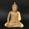 13 Inch Wooden Hand Carved Sitting Buddha Sculpture Zen Home Decor Meditation Art Additional image
