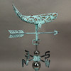 Verdigris Copper Whale Tabletop Weathervane Home Garden w/ Optional Fence Mount Additional image