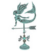 Verdigris Copper Mermaid Tabletop Weathervane w/ Optional Fence Mount Additional image