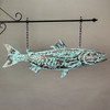 30in Metal Salmon Hanging Wall Bracket Verdigris Copper Coastal Outdoor Decor Additional image