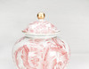 AAI Tropical Leaf 14" Ginger Jar, Pink Additional image