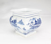 AAI Square Porcelain Planter, Blue Pagoda Design Main image