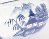 AAI Square Porcelain Planter, Blue Pagoda Design Additional image