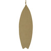 16 Inch Carved Wood & Metal Flower Surfboard Wall Hanging Beach Home Decor Art Additional image
