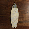 16 Inch Carved Wood & Metal Flower Surfboard Wall Hanging Beach Home Decor Art Additional image