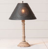 Irvins Country Tinware Gatlin Wood Table Lamp in Hartford Buttermilk with Textured Metal Shade Additional image