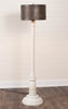 Irvins Country Tinware Brinton Floor Lamp in Rustic White with Metal Drum Shade Additional image