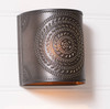 Irvins Country Tinware Chisel Sconce Light in Kettle Black Additional image