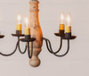 Irvins Country Tinware 5-Arm Bed and Breakfast Chandelier in Hartford Buttermilk Additional image
