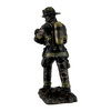 Firefighter Carrying Child Metallic Bronze Statue 11 Inches Tall Additional image