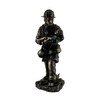 Firefighter Carrying Child Metallic Bronze Statue 11 Inches Tall Additional image