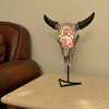 Western Steer Skull Wall Or Table Accent Lamp w/ Removable Metal Stand LED Bulb Additional Image 7