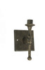 Antique Bronze Finish Cast Iron Torchbearer Wall Sconce Candle Holder Main image