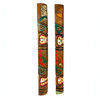 Set of 2 Tiki Mask Bat and Owl Totem Hand Carved Wall Decor Sculpture 40 Inch Additional image