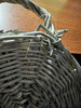 Rustic Round Woven Wicker Wall Basket Set of 2 Image of main defect