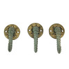 Verdigris Bronze Cast Iron Octopus Tentacle Wall Hook Nautical Decor Key Hanger Set of 3 Additional image