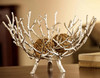 Set of 2 Silver Finish Metal Twig Bowls Additional image