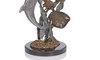 Playground Pals Dolphin and Sea Turtle Statue on Marble Base Additional image