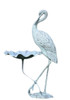 Verdigris Finish Aluminum Crane Birdbath Main image
