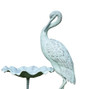 Verdigris Finish Aluminum Crane Birdbath Additional image