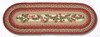 Earth Rugs OP-390 Cranberries Oval Patch Runner 13" x 36" Main image