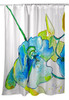 Betsy Drake Blue Hibiscus Shower Curtain Main image