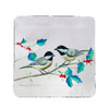 Betsy Drake Christmas Chickadees Coaster Set of 4 Main image