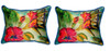 Pair of Betsy Drake Lighthouse and Florals Large Pillows 16 Inch x 20 Inch Main image