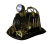 Steampunk Top Hat with LED Miner Light Compass and Goggles Main image