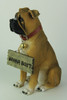 Boxer Dog with Double Sided Sign Indoor/Outdoor Statue Additional image