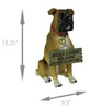 Boxer Dog with Double Sided Sign Indoor/Outdoor Statue Additional image