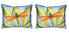 Pair of Betsy Drake Dick’s Dragonfly Large Indoor/Outdoor Pillows 16x20 Main image