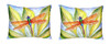 Pair of Betsy Drake Dick’s Dragonfly No Cord Pillows 16 Inch X 20 Inch Main image