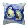 Betsy Drake Aqua Oysters Extra Large Zippered Pillow 22x22 Main image