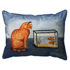 Betsy Drake Orange Like Me Extra Large Zippered Indoor/Outdoor Pillow 20x24 Main image