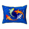 Betsy Drake Swirling Koi Large Indoor/Outdoor Pillow 16x20 Main image