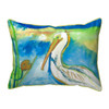 Betsy Drake White Pelican Large Indoor/Outdoor Pillow 16x20 Main image