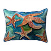 Betsy Drake Swimming Starfish Large Indoor/Outdoor Pillow 16x20 Main image
