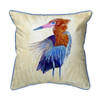 Betsy Drake Reddish Egret Portrait Large Indoor/Outdoor Pillow 18x18 Main image
