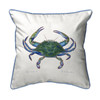 Betsy Drake Blue Crab - Male Large Indoor/Outdoor Pillow 18x18 Main image