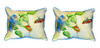 Pair of Betsy Drake Baby Blue Bird Small Outdoor/Indoor Pillows 11 In. X 14 In. Main image
