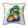 Betsy Drake Two Oranges Large Indoor/Outdoor Pillow 18x18 Main image