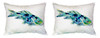 Pair of Betsy Drake Blue Koi No Cord Pillows 16 Inch X 20 Inch Main image