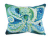 Betsy Drake Colorful Octopus In/Outdoor Decorative Throw Pillow 16in.X20in. Main image