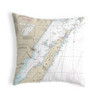 Door County, WI Map Pillow 18x18 – Noncorded Indoor/Outdoor Main image