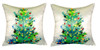 Pair of Betsy Drake Christmas Tree No Cord Pillows Main image
