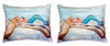 Pair of Betsy Drake Mermaid on Log No Cord Pillows 16 Inch X 20 Inch Main image
