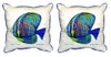 Pair of Betsy Drake Sailfin Tang Small Pillows 12 Inch X 12 Inch Main image
