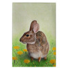 Betsy Drake Rabbit Full Color Print Guest Towel Main image